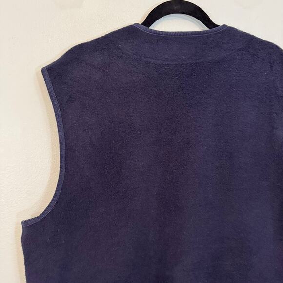 Vintage 90s Burberrys Vest Mens 8 Navy Blue V Neck Sleeveless Button Wool Blend - Picture 7 of 12